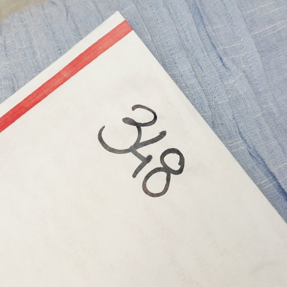 Blue Islands Blue Cotton Puff Sleeve Drawstring Blouse Top P348 - Picture 8 of 8